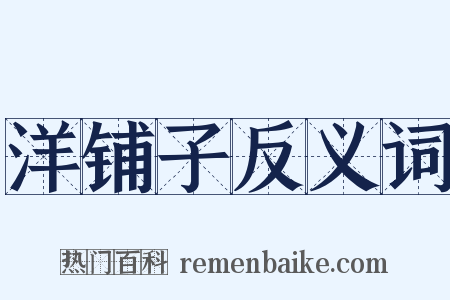 洋铺子反义词是什么意思的图片